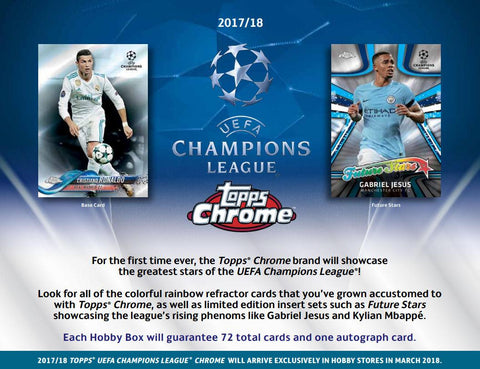 2017/18 Topps Chrome UEFA Champions League Soccer Hobby