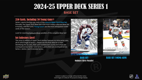 2024/25 Upper Deck Series 1 Hockey 3-Pack Blaster (Oversized Young Guns!)