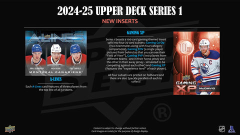 2024/25 Upper Deck Series 1 Hockey 3-Pack Blaster (Oversized Young Guns!)
