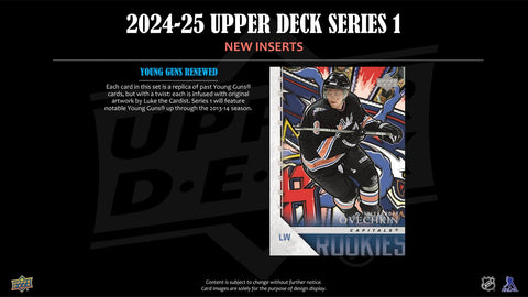 2024/25 Upper Deck Series 1 Hockey 3-Pack Blaster (Oversized Young Guns!)
