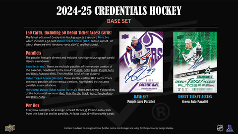 2024/25 Upper Deck Credentials Hockey Hobby