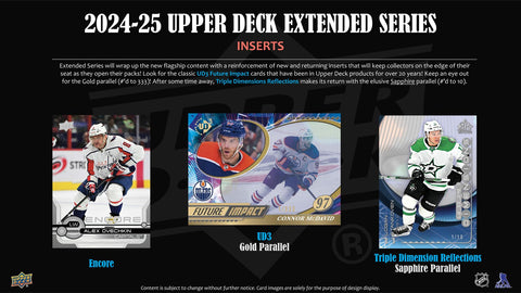 2024/25 Upper Deck Extended Series Hockey Hobby