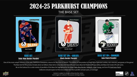 2024/25 Upper Deck Parkhurst Champions Hockey Hobby