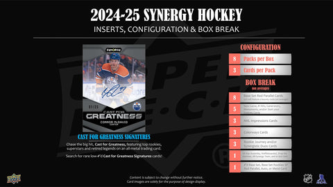2024/25 Upper Deck Synergy Hockey Hobby