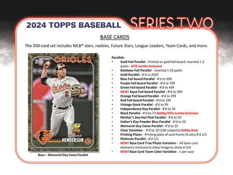 2024 Topps Series 2 Baseball Hobby