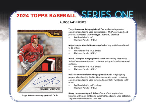 2024 Topps Series 1 Baseball Hobby