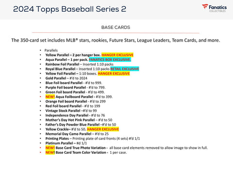 2024 Topps Series 2 Baseball Retail 20-Pack