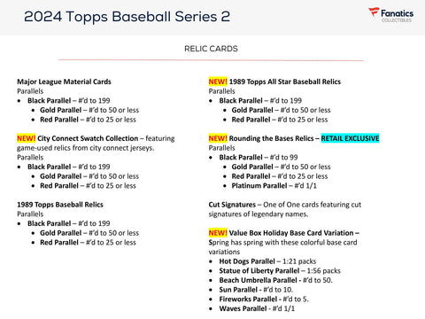 2024 Topps Series 2 Baseball Retail 20-Pack