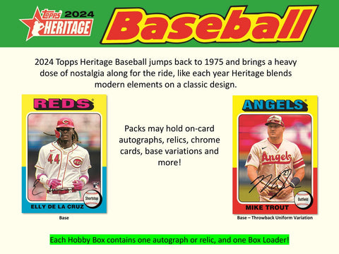 2024 Topps Heritage Baseball Hobby