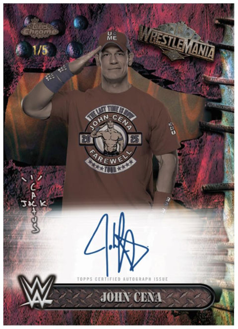 2025 Topps Chrome WWE Cactus Jack x Wrestlemania