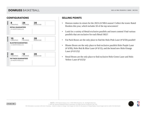 2023/24 Panini Donruss Basketball 6-Pack Blaster