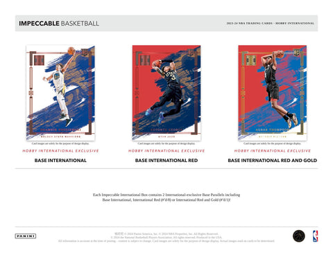 2023/24 Panini Impeccable Basketball International Hobby