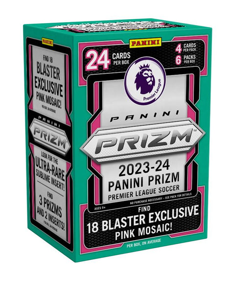 2023/24 Panini Prizm Premier League EPL Soccer 6-Pack Blaster (Pink Mosaic Prizms!)