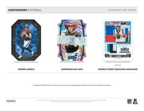 2023 Panini Contenders Football 5-Pack Hobby Blaster (Blue Parallels!)