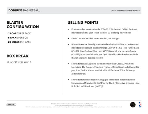 2024/25 Panini Donruss Basketball 6-Pack Blaster