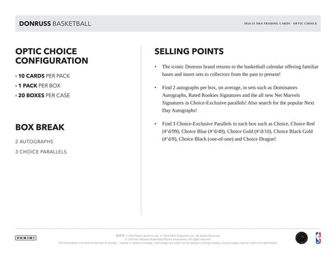 2024/25 Panini Donruss Basketball Choice