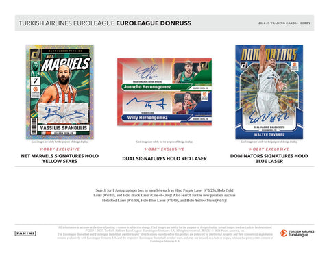 2024/25 Panini Donruss Turkish Airlines EuroLeague Basketball Hobby