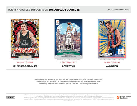 2024/25 Panini Donruss Turkish Airlines EuroLeague Basketball Hobby