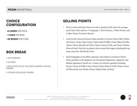2024/25 Panini Prizm Basketball Choice Box