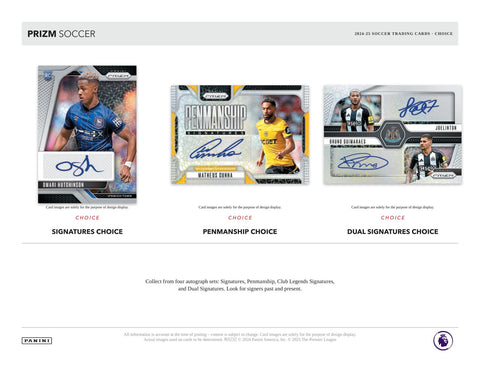 2024/25 Panini Prizm Premier League EPL Soccer Choice