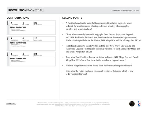 2024/25 Panini Revolution Basketball Mega