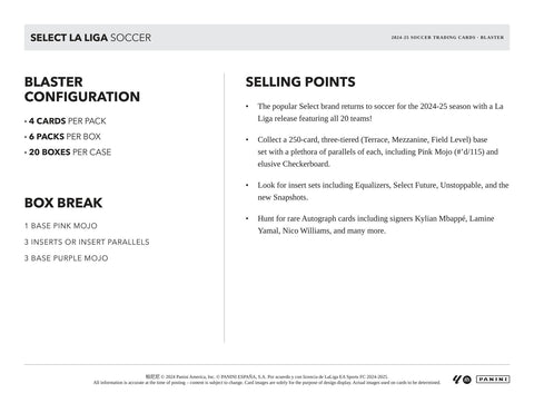 2024/25 Panini Select La Liga Soccer 6-Pack Blaster