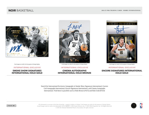 2024/25 Panini Noir Basketball International Hobby