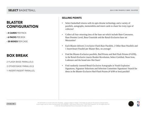 2024/25 Panini Select Basketball 6-Pack Blaster