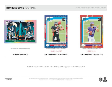 2024 Panini Donruss Optic Football 6-Pack Hobby Blaster (Blue Scope Parallels!)
