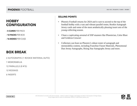 2024 Panini Phoenix Football Hobby