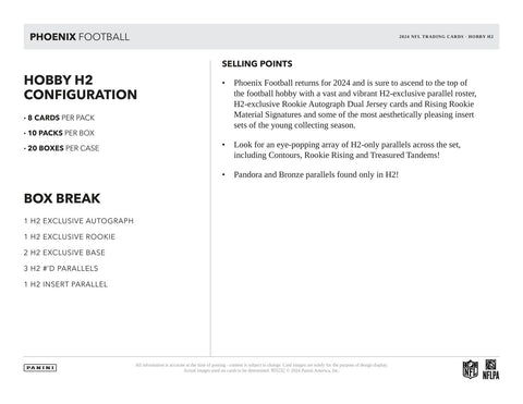2024 Panini Phoenix Football H2