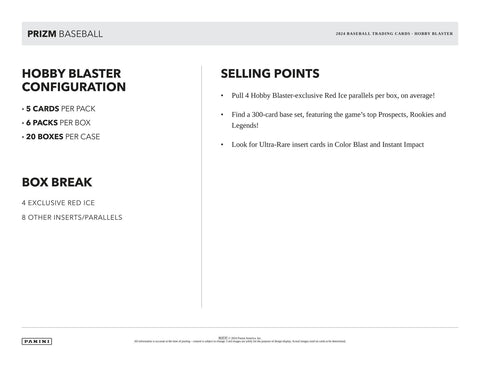 2024 Panini Prizm Baseball 6-Pack Hobby Blaster