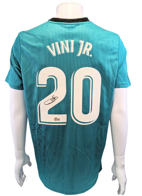Vinícius Júnior #20 Autographed 2021/22 Adidas Real Madrid Third Soccer Jersey