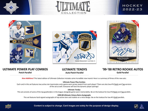 2022/23 Upper Deck Ultimate Collection Hockey Hobby