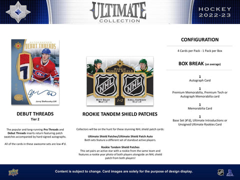 2022/23 Upper Deck Ultimate Collection Hockey Hobby