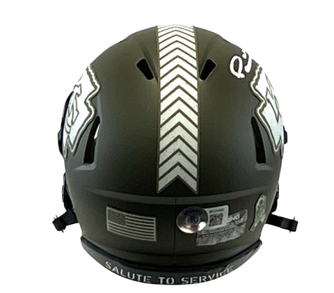 Patrick Mahomes Autographed Kansas City Chiefs Salute To Service Eclipse Mini Helmet