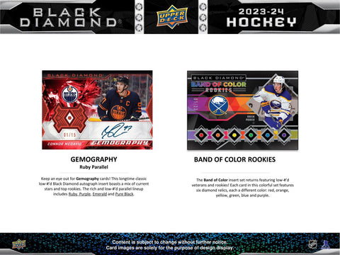 2023/24 Upper Deck Black Diamond Hockey Hobby
