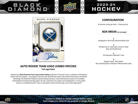 2023/24 Upper Deck Black Diamond Hockey Hobby