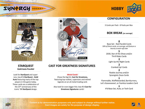 2023/24 Upper Deck Synergy Hockey Hobby