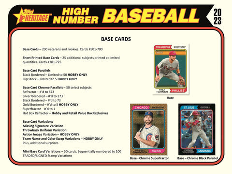 2023 Topps Heritage High Number Baseball Hobby