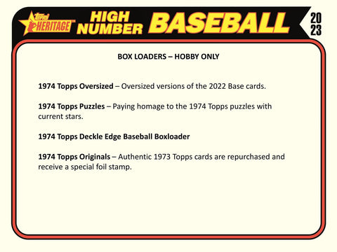 2023 Topps Heritage High Number Baseball Hobby