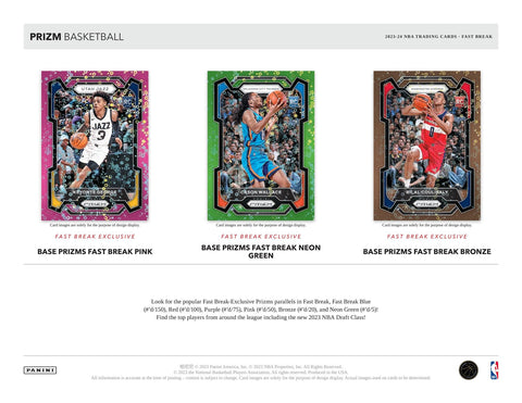 2023/24 Panini Prizm Basketball Fast Break