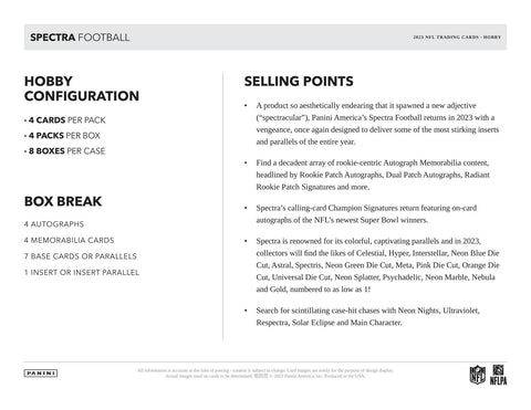 2023 Panini Spectra Football Hobby