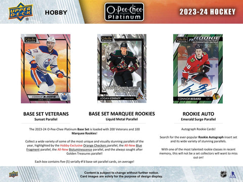 2023/24 Upper Deck O-Pee-Chee Platinum Hockey Hobby