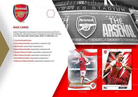 2023/24 Topps Arsenal FC Team Set Soccer