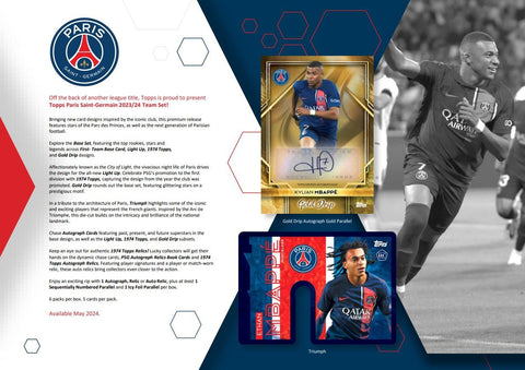 2023/24 Topps Paris Saint-Germain PSG Team Set Soccer
