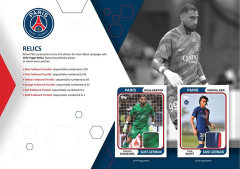 2023/24 Topps Paris Saint-Germain PSG Team Set Soccer