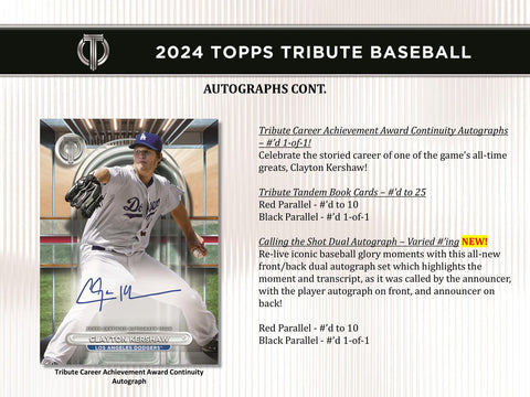 2024 Topps Tribute Baseball Hobby