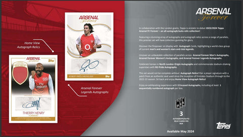 2023/24 Topps Arsenal FC Forever Soccer Hobby