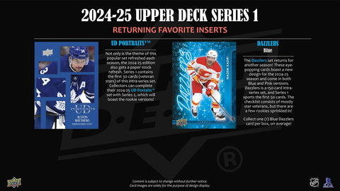 2024/25 Upper Deck Series 1 Hockey Hobby Box